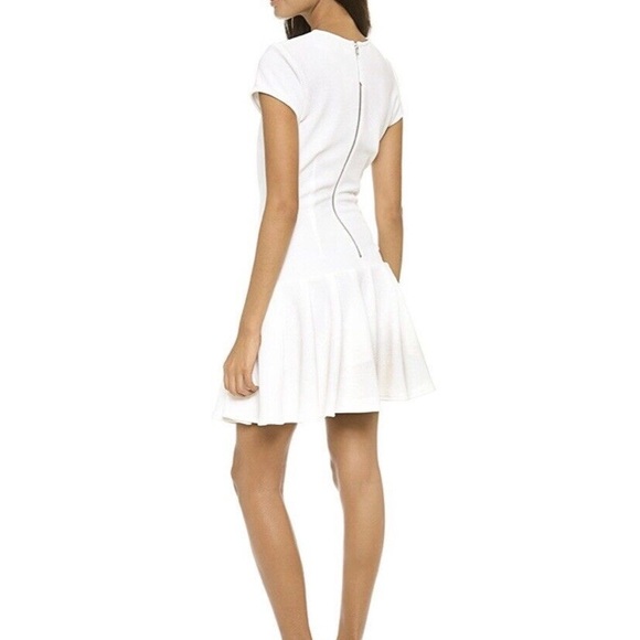 $228 Torn by Ronny Kobo Luxury Gina White Cap Sleeved Tennis Styled Dress 0060 - Picture 3 of 11